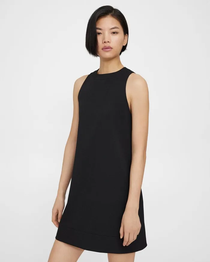 Women Dresses Theory Shift Dress In Textured Gabardine Black