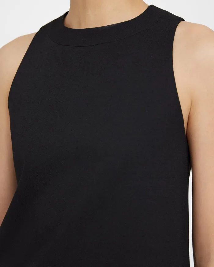 Women Dresses Theory Shift Dress In Textured Gabardine Black