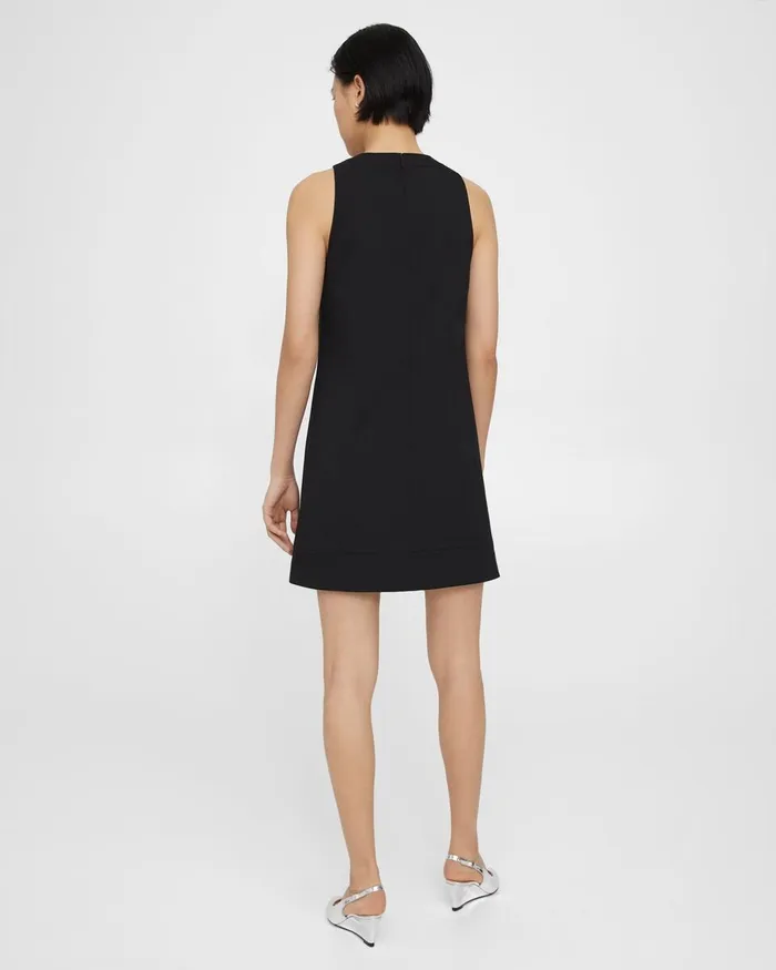 Women Dresses Theory Shift Dress In Textured Gabardine Black