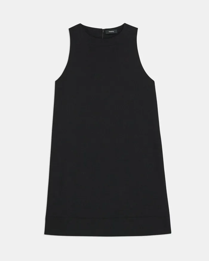 Women Dresses Theory Shift Dress In Textured Gabardine Black