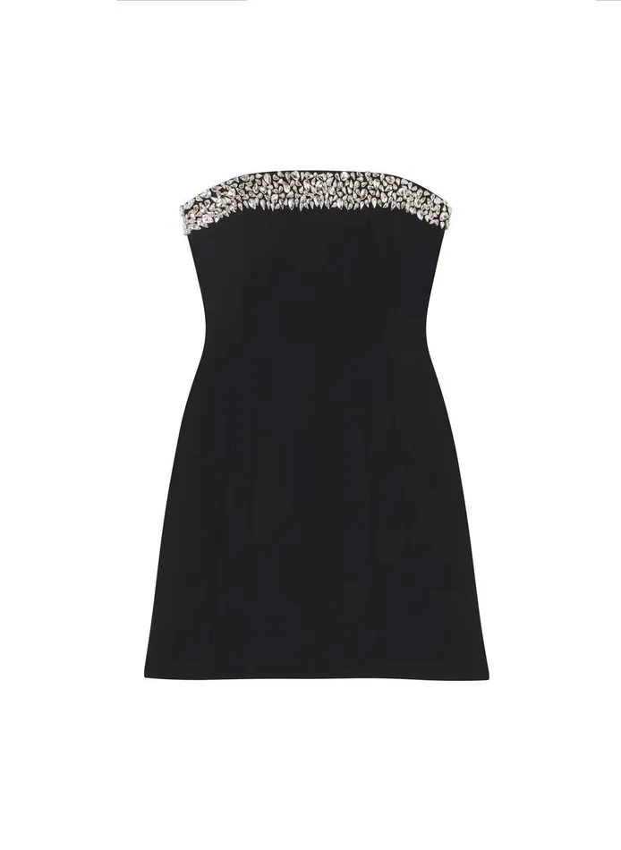 Women Elsie Strapless Embellished Mini Dress Blackcrystal ALC Dresses
