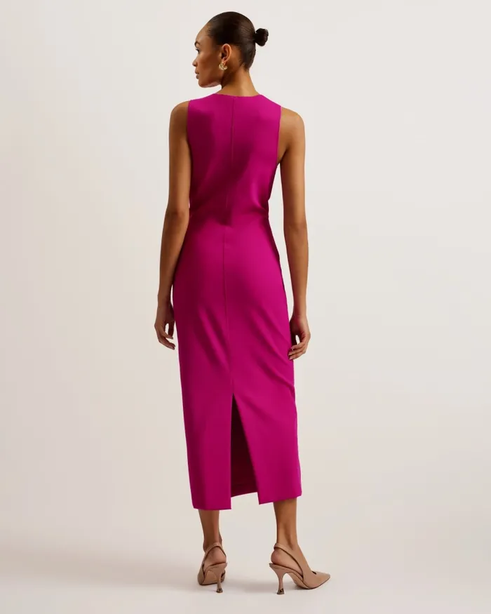 Women ESTHAA 8211 Sleeveless Scuba Bodycon Midi Dress Purple Ted Baker Dresses Women ESTHAA 8211 Sleeveless Scuba Bodycon Midi Dress Purple Ted Baker Dresses