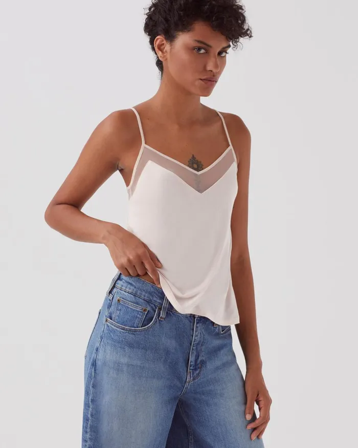 Women Fluid Cami With Spaghetti Straps Rose Praline Comptoir Des Cotonniers Blouses and Shirts and Tops