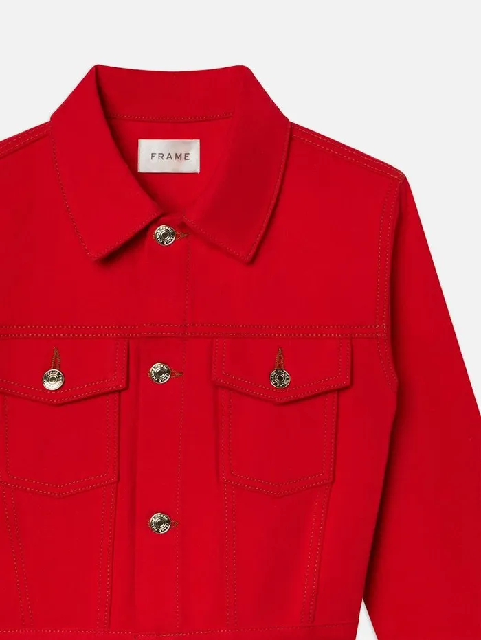 Women FRAME Carolina Herrera X FRAME The Tailored Denim Jacket Women FRAME Carolina Herrera X FRAME The Tailored Denim Jacket