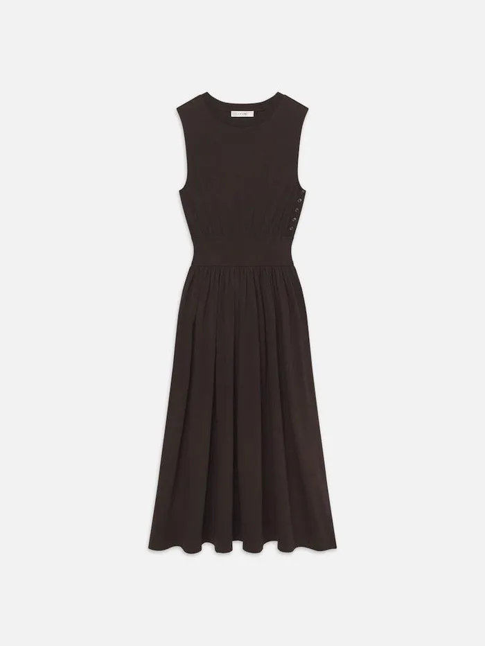 Women FRAME Dresses and Jumpsuits Banded Jersey Button Dress