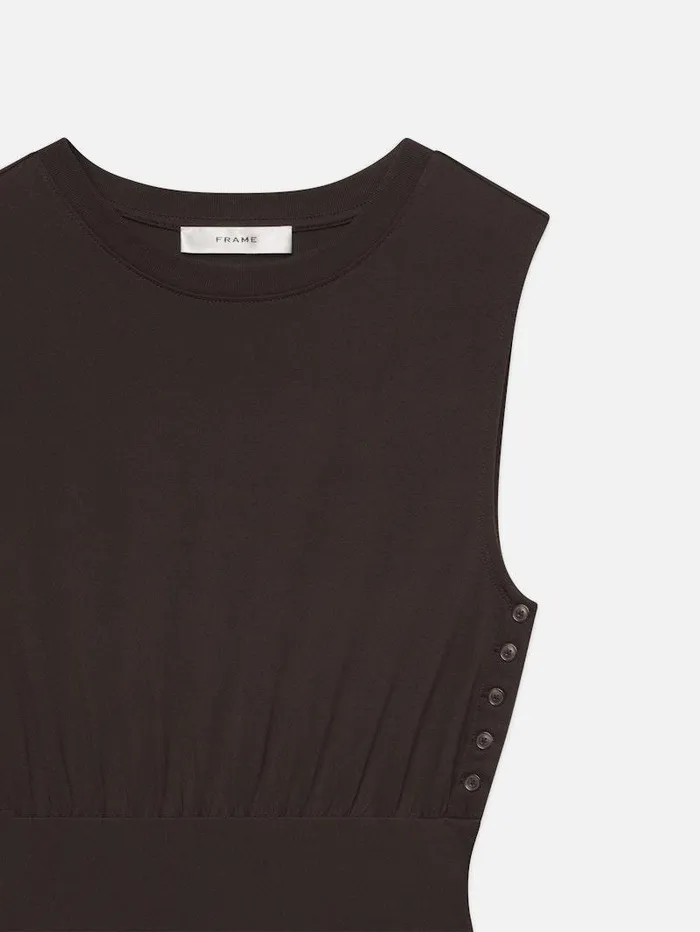 Women FRAME Dresses and Jumpsuits Banded Jersey Button Dress Women FRAME Dresses and Jumpsuits Banded Jersey Button Dress