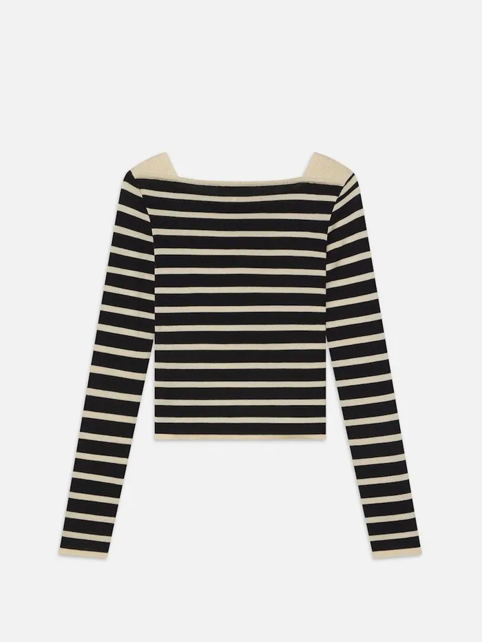 Women FRAME Sweaters Striped Boatneck Sweater