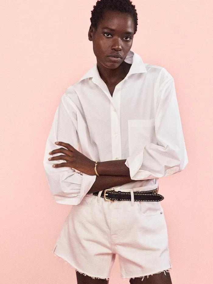 Women FRAME Tops and Blouses The Borrowed Pocket Shirt Women FRAME Tops and Blouses The Borrowed Pocket Shirt