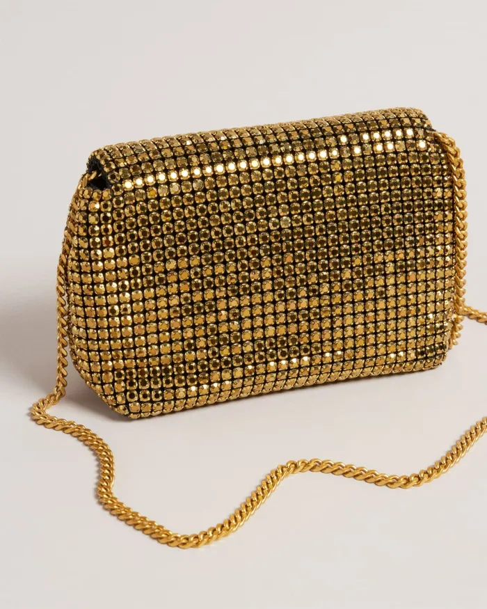 Women GLITERS 8211 Crystal Mini Cross Body Bag Gold Ted Baker Crossbody Bags Women GLITERS 8211 Crystal Mini Cross Body Bag Gold Ted Baker Crossbody Bags