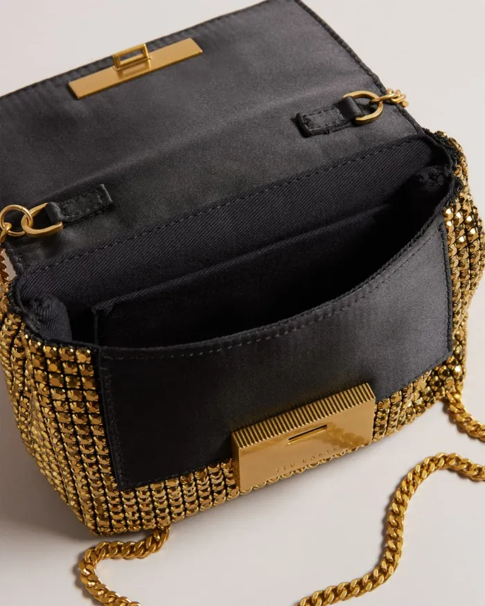 Women GLITERS 8211 Crystal Mini Cross Body Bag Gold Ted Baker Crossbody Bags Women GLITERS 8211 Crystal Mini Cross Body Bag Gold Ted Baker Crossbody Bags