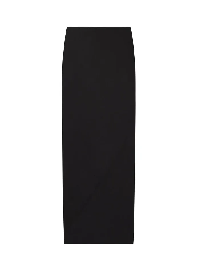 Women Greta Satin Maxi Skirt Black ALC Skirts