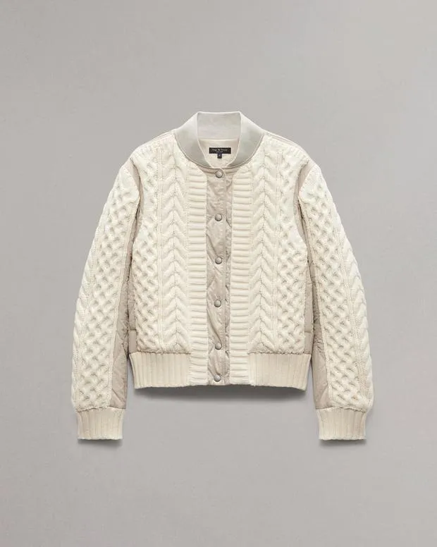 Women Jackets and Coats Rag and Bone Manston Bomber Jacket Natural
