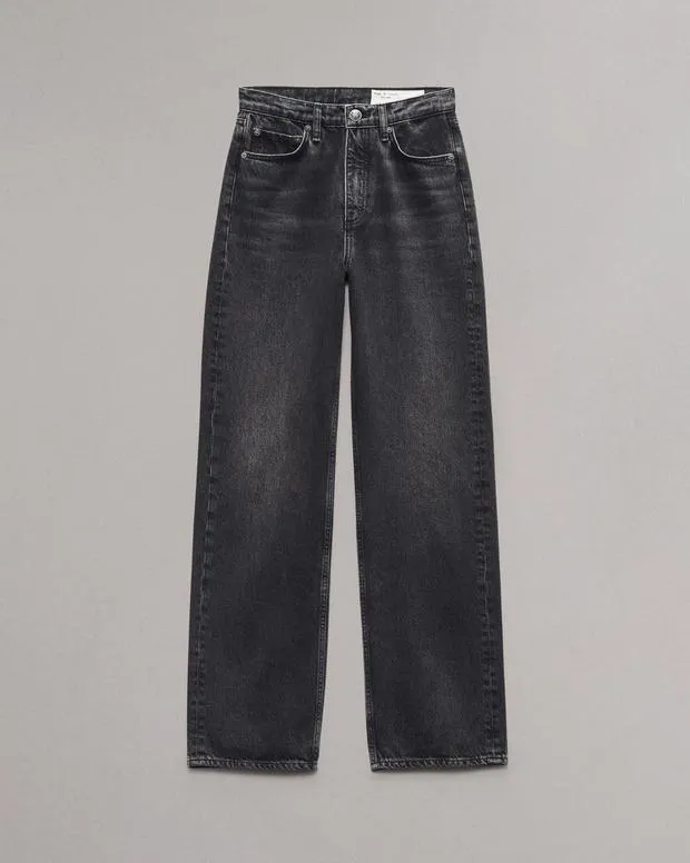 Women Jeans Rag and Bone Shea Relaxed Straight Jean Lightweight Rigid Denim Black Stone Women Jeans Rag and Bone Shea Relaxed Straight Jean Lightweight Rigid Denim Black Stone