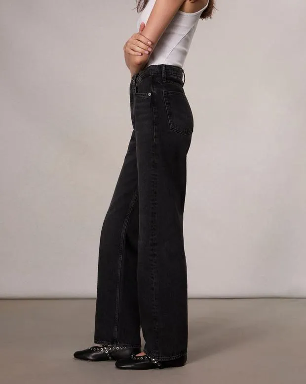 Women Jeans Rag and Bone Shea Relaxed Straight Jean Lightweight Rigid Denim Black Stone Women Jeans Rag and Bone Shea Relaxed Straight Jean Lightweight Rigid Denim Black Stone