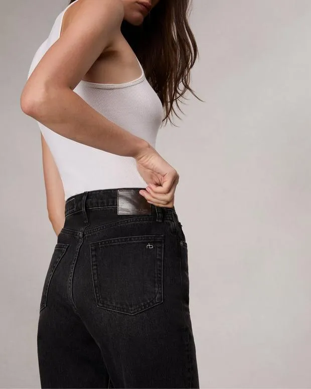 Women Jeans Rag and Bone Shea Relaxed Straight Jean Lightweight Rigid Denim Black Stone Women Jeans Rag and Bone Shea Relaxed Straight Jean Lightweight Rigid Denim Black Stone