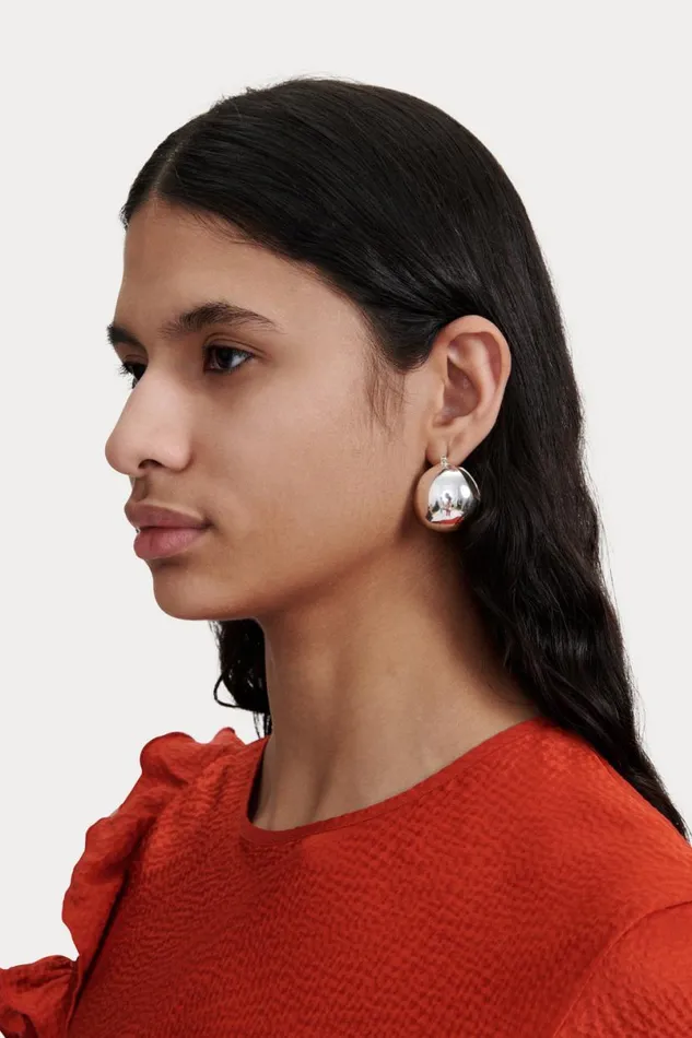 Women Jewelry Rachel Comey Large Keel Hoop Silver Women Jewelry Rachel Comey Large Keel Hoop Silver
