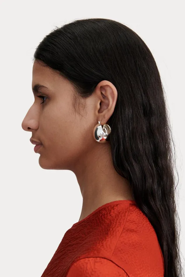 Women Jewelry Rachel Comey Large Keel Hoop Silver Women Jewelry Rachel Comey Large Keel Hoop Silver