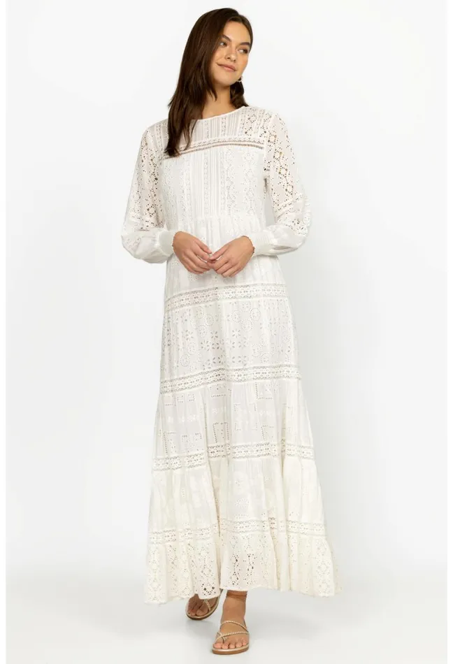 Women Johnny Was Dresses Billie Maxi Dress White