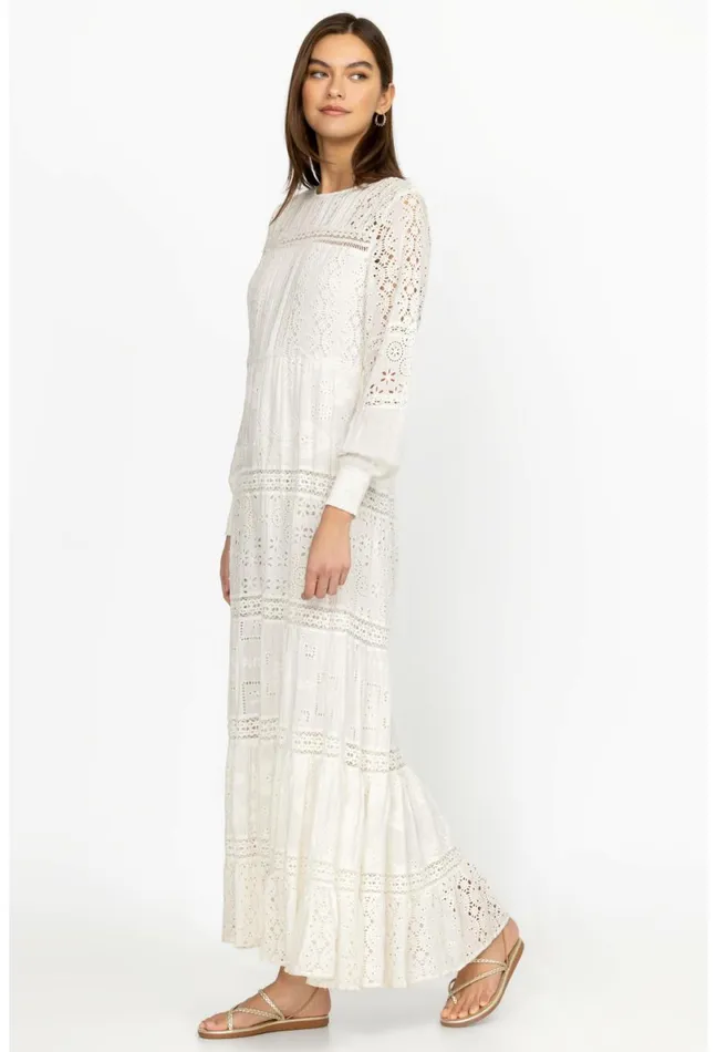Women Johnny Was Dresses Billie Maxi Dress White