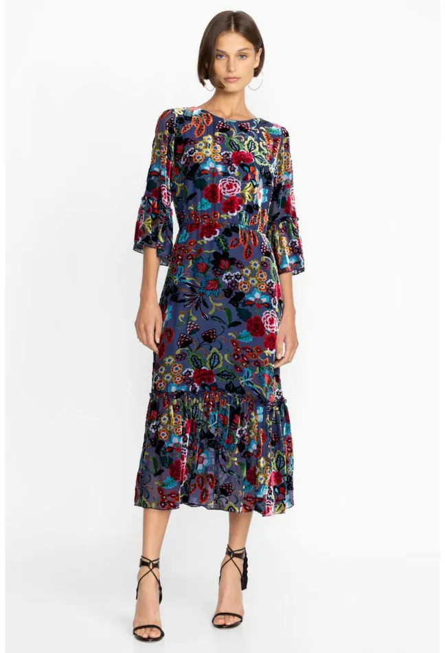 Women Johnny Was Dresses Minto Burnout Tanya Dress Lined Minto