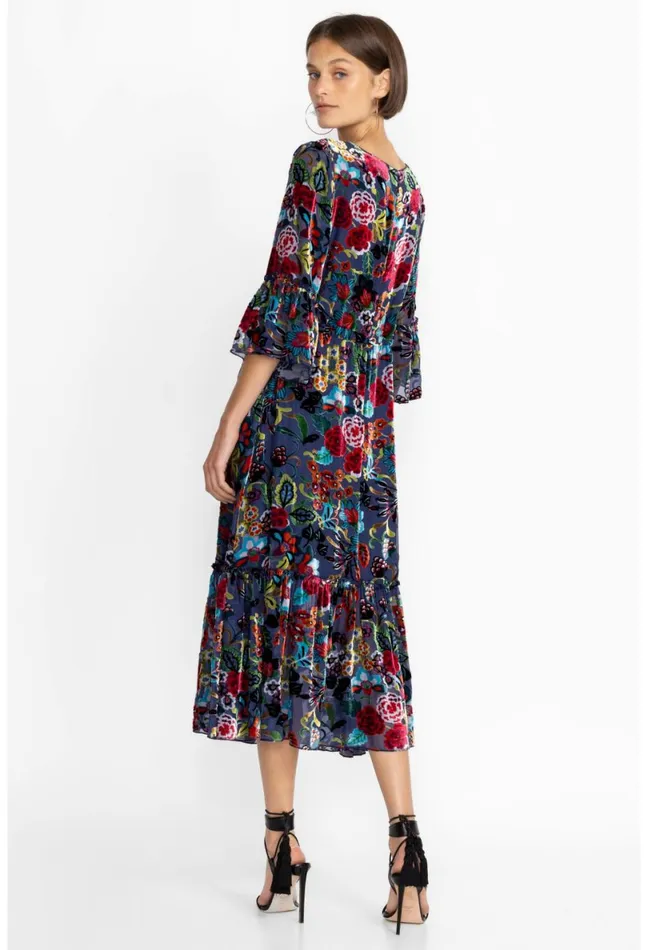 Women Johnny Was Dresses Minto Burnout Tanya Dress Lined Minto