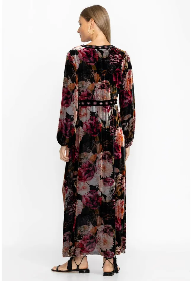 Women Johnny Was Dresses Rosa Velvet Front Notch Dress Multi