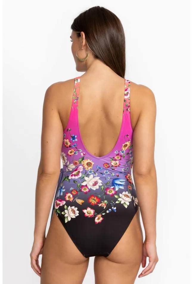 Women Johnny Was OnePieces Ombre Garden Wrap One Piece Ombre Garden