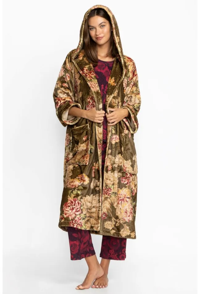 Women Johnny Was Sleepwear Cozy Robe Vintage Rose