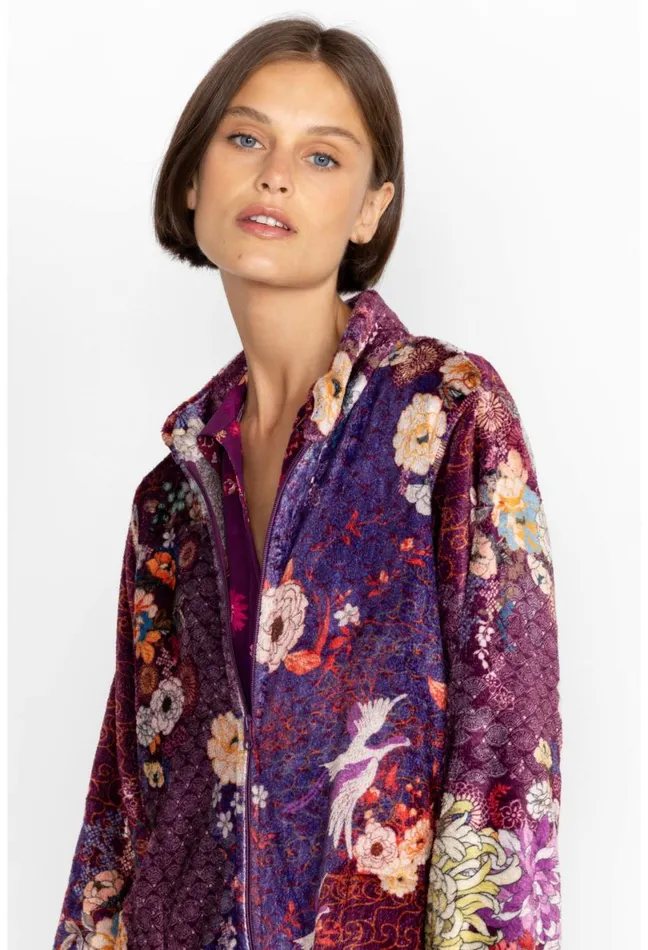 Women Johnny Was Sleepwear Phoenix Zip Up Robe Phoenix