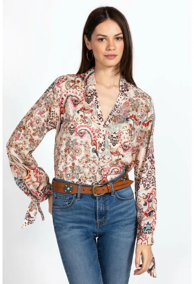 Women Johnny Was Tops Jungle Paisley Rasvana Blouse Jungle Paisley