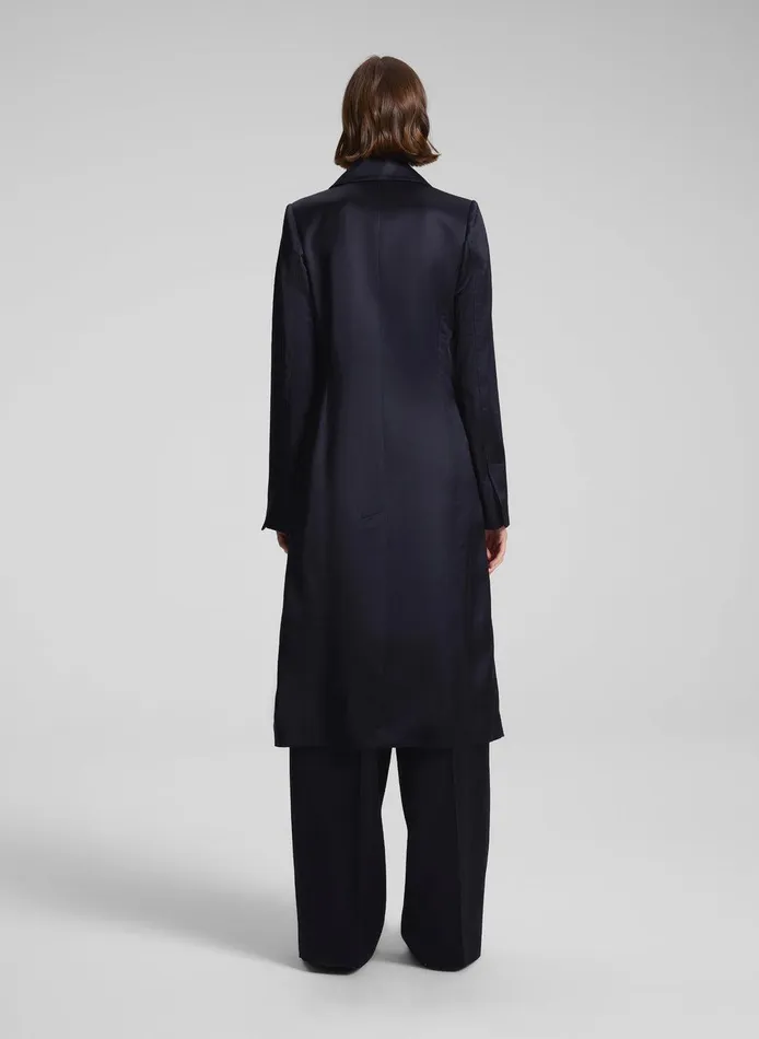 Women Jude Satin Coat Deep Navy ALC Jackets and Coats