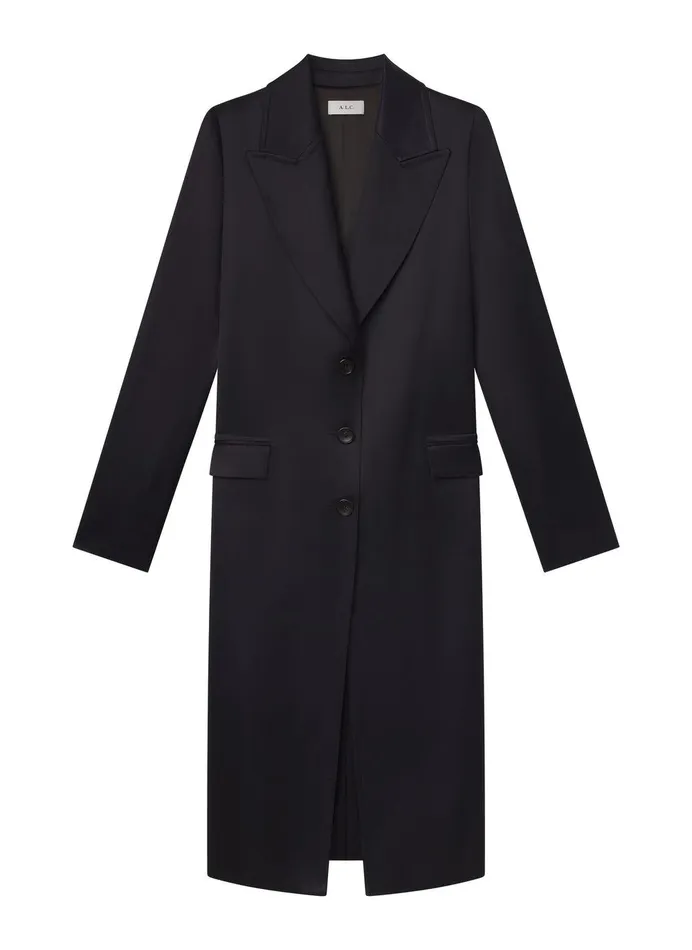 Women Jude Satin Coat Deep Navy ALC Jackets and Coats