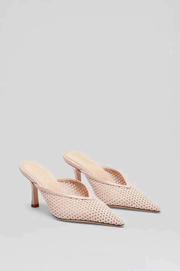 Women Leather Scanlan Theodore MESH MULE 75 TRENCH Women Leather Scanlan Theodore MESH MULE 75 TRENCH
