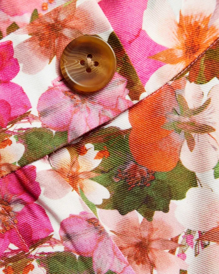 Women LIVENZA 8211 Floral Print High Waisted Shorts Pink Ted Baker Trousers and Shorts Women LIVENZA 8211 Floral Print High Waisted Shorts Pink Ted Baker Trousers and Shorts