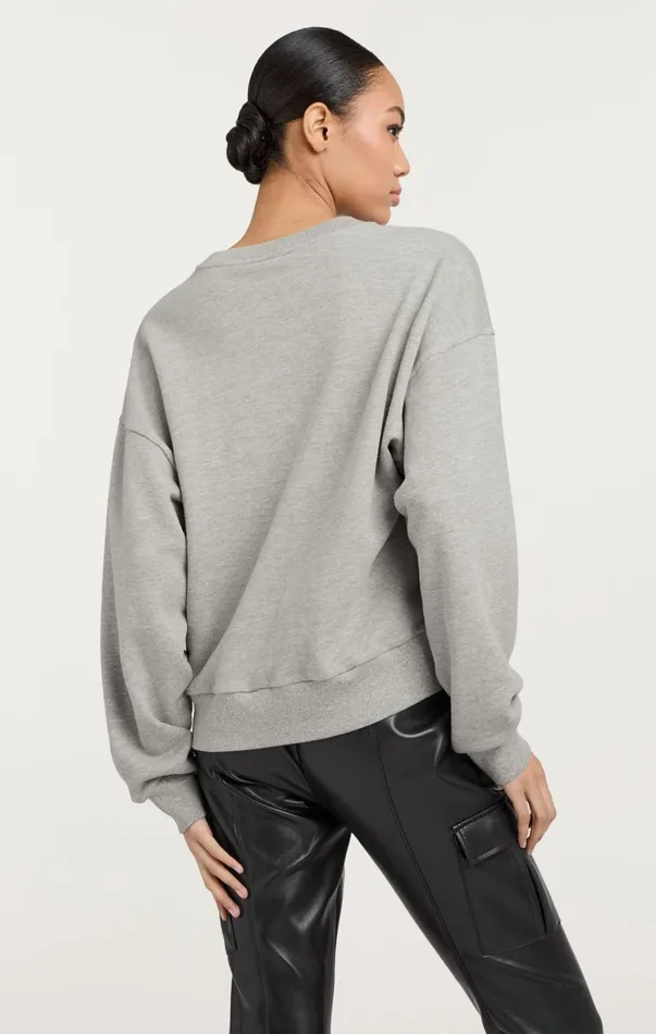 Women Long Sleeve Tops Cinq Sept Paris New York Brandy Pullover Heather Greyblack