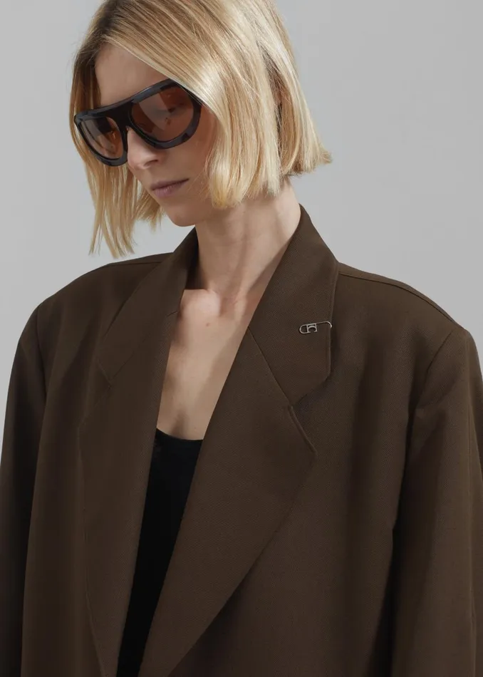 Women Low Classic Classic Long Coat 8211 Khaki The Frankie Shop Outerwear