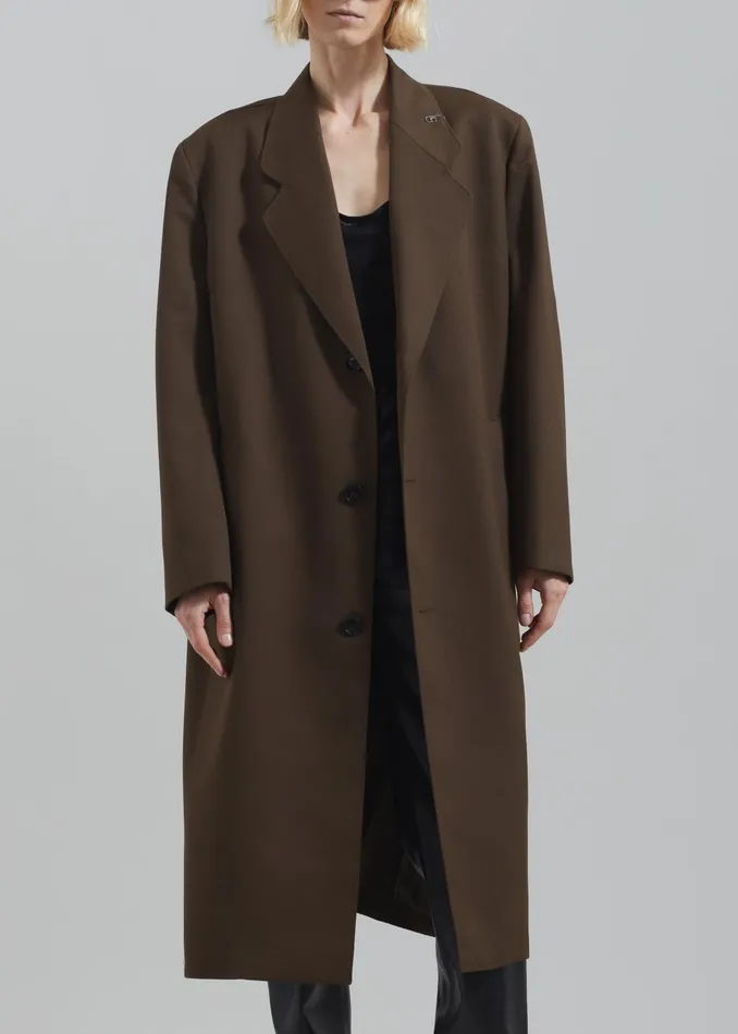 Women Low Classic Classic Long Coat 8211 Khaki The Frankie Shop Outerwear