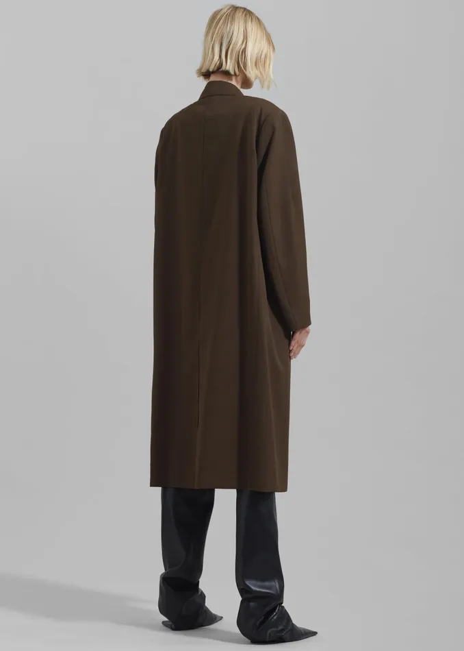 Women Low Classic Classic Long Coat 8211 Khaki The Frankie Shop Outerwear