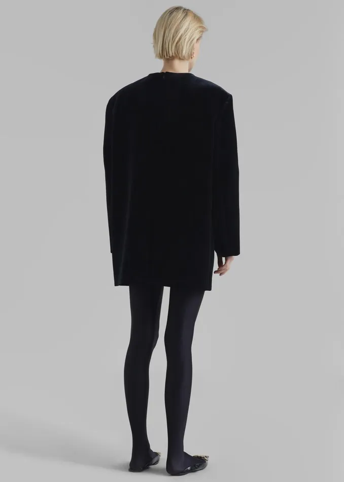 Women Madison Mini Velvet Dress 8211 Black The Frankie Shop Dresses