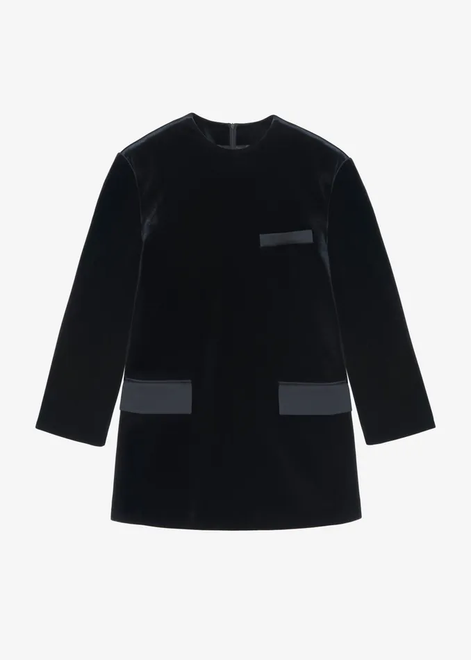 Women Madison Mini Velvet Dress 8211 Black The Frankie Shop Dresses