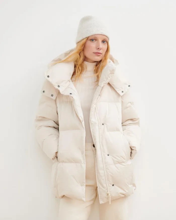 Women Margotte 8211 MidLength Down Jacket Off White Comptoir Des Cotonniers Coats and Jackets