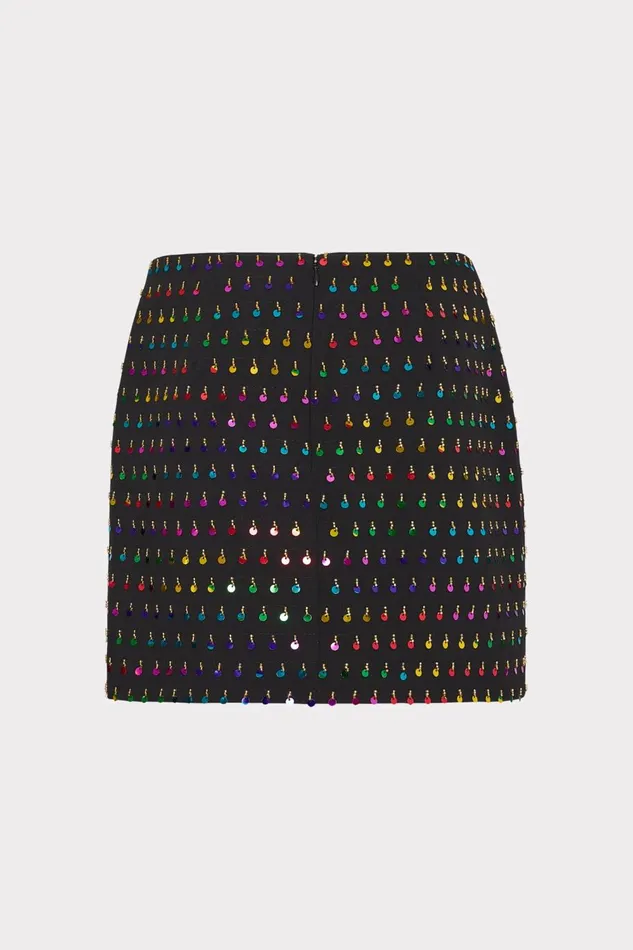 Women Matching Sets Milly Modern Mini Beaded Sequin Skirt Blackrainbow Women Matching Sets Milly Modern Mini Beaded Sequin Skirt Blackrainbow