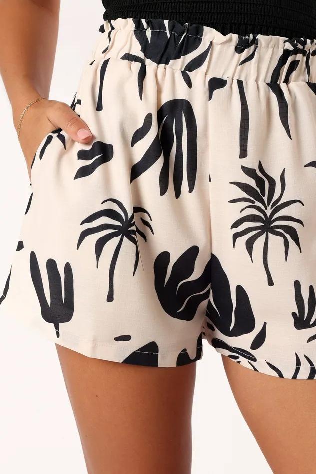 Women Matching Sets petalandpup Sawyer Short 8211 Beige Black Beige Black