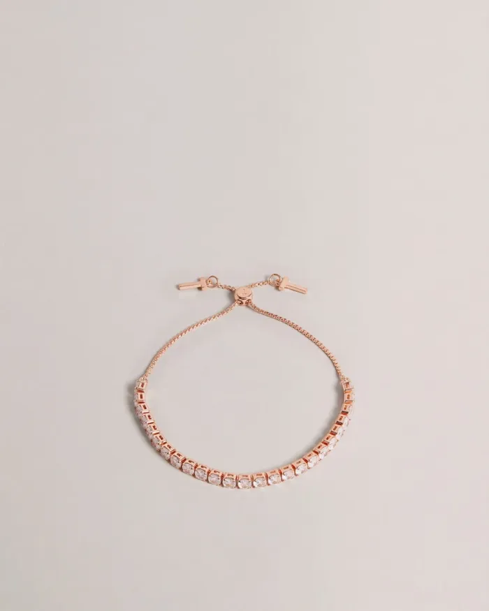 Women MELRAH 8211 Crystal Drawstring Bracelet Rose Gold Colour Ted Baker Jewellery Women MELRAH 8211 Crystal Drawstring Bracelet Rose Gold Colour Ted Baker Jewellery