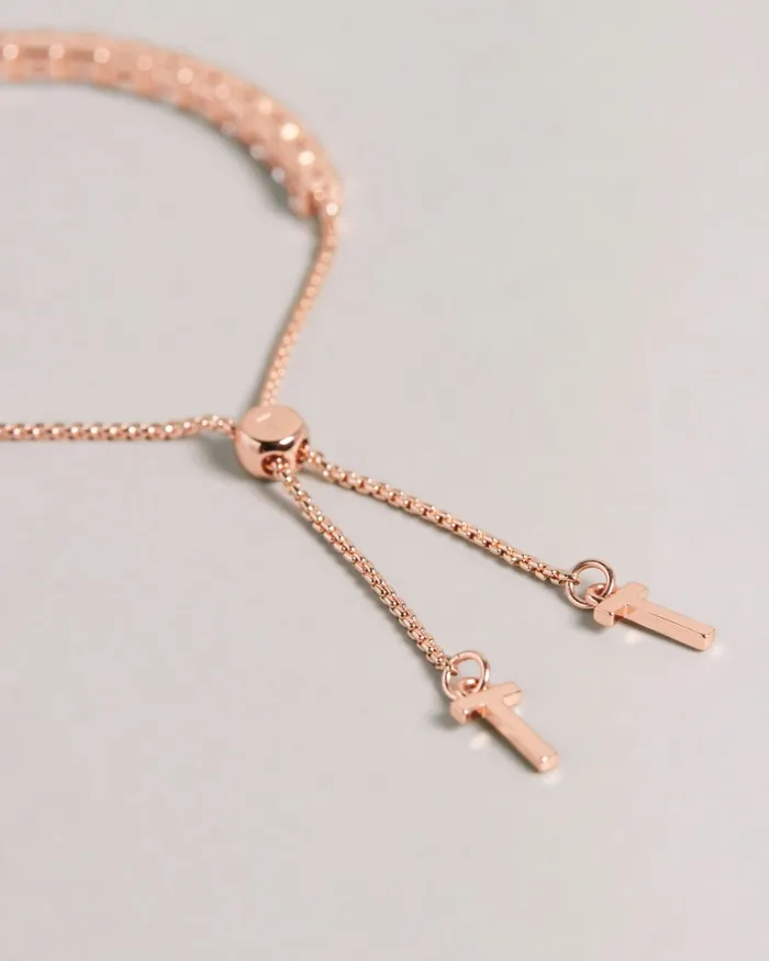 Women MELRAH 8211 Crystal Drawstring Bracelet Rose Gold Colour Ted Baker Jewellery Women MELRAH 8211 Crystal Drawstring Bracelet Rose Gold Colour Ted Baker Jewellery
