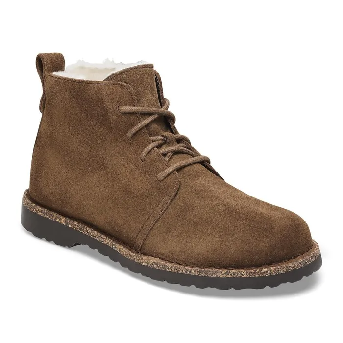 WomenMen Birkenstock Boots Uppsala Mid Shearling Dark Tea