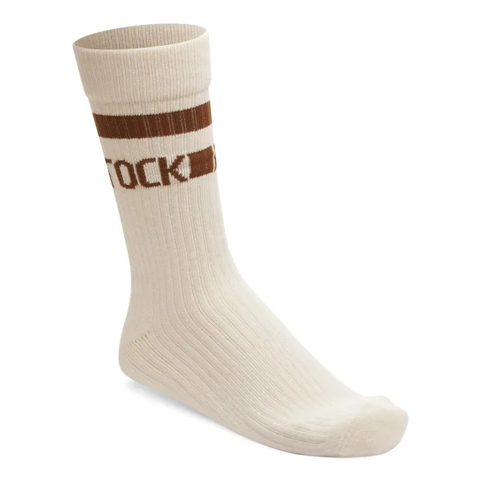 WomenMen Birkenstock Socks Cotton Tennis Socks Eggshell