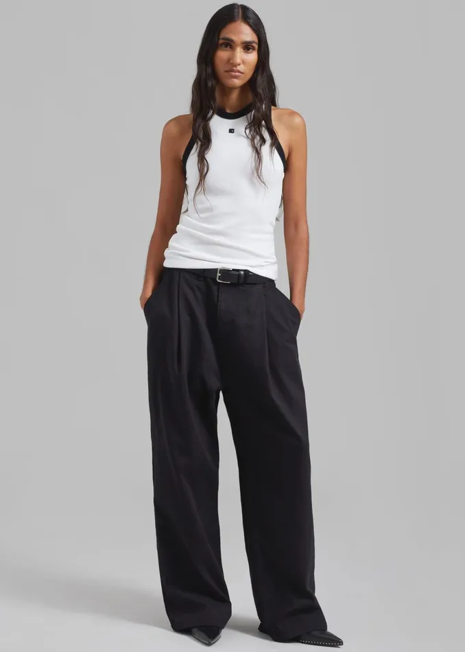 WomenMen Drew Denim Pants 8211 Black The Frankie Shop Bottoms
