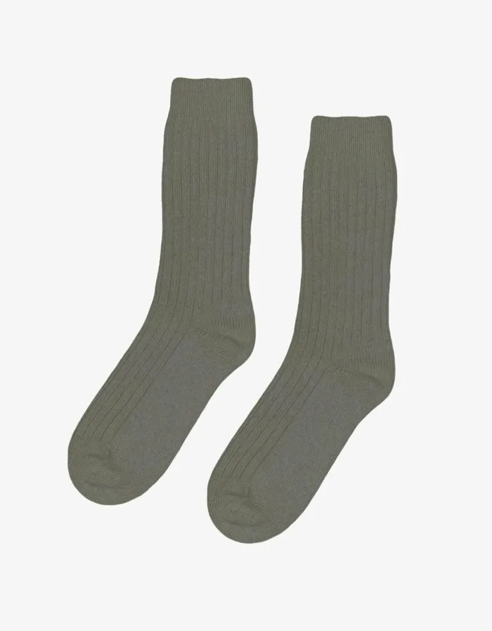 Women Merino Wool Blend Sock Dusty Olive Colorful Standard Socks