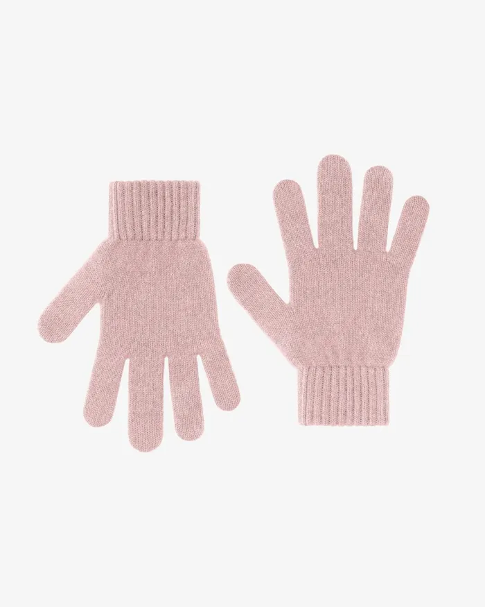 Women Merino Wool Gloves Faded Pink Colorful Standard Gloves